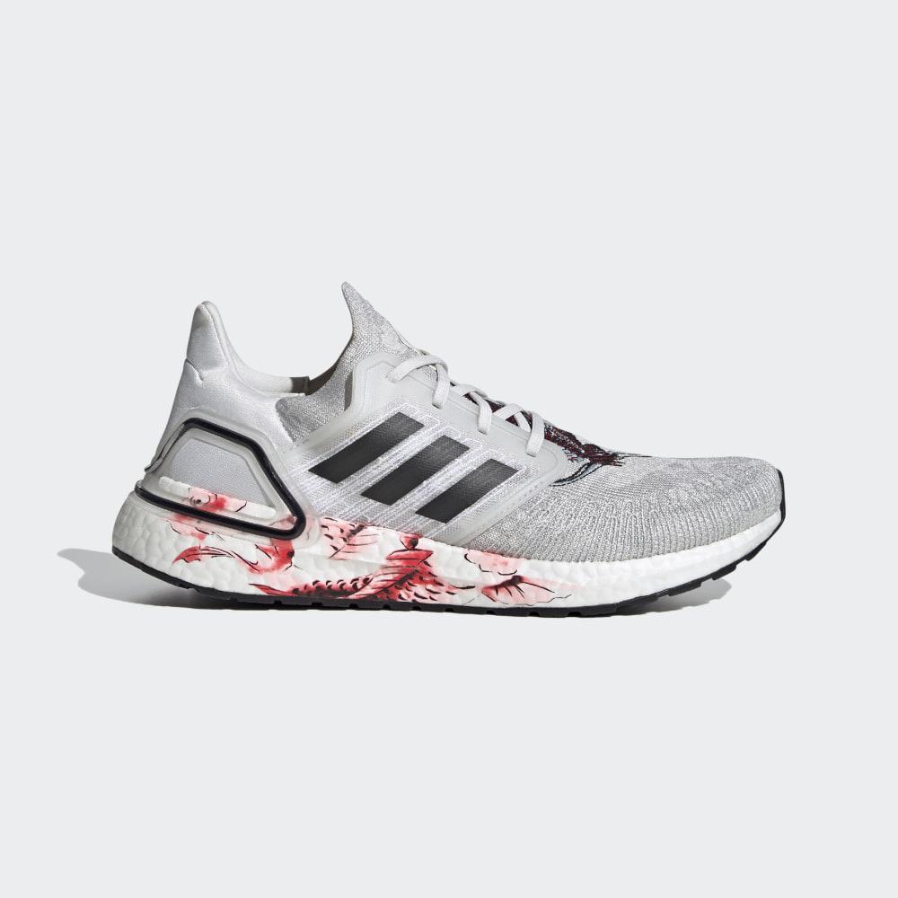 Adidas Ultraboost 20 Férfi Futócipő Fehér/Fekete/Piros Akció 625031-YCP